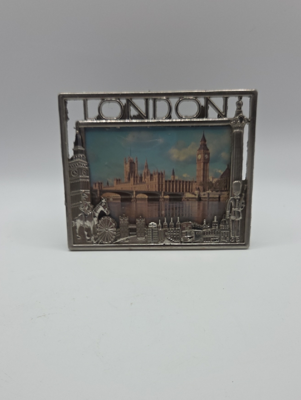 London Silver-Tone Photo Frame with Scenic Insert